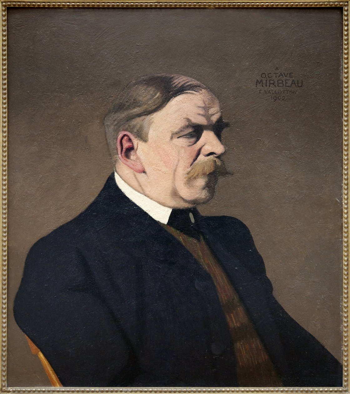 Portrét Octave Mirbeau (1848-1917), spisovatel, francouzský novinář, Olejomalba Felixe Vallottona (1865-1925), popraven 1902. Fotografie, KIM Youngtae, Grenoble, Musee de Grenoble. od Felix Edouard Vallotton