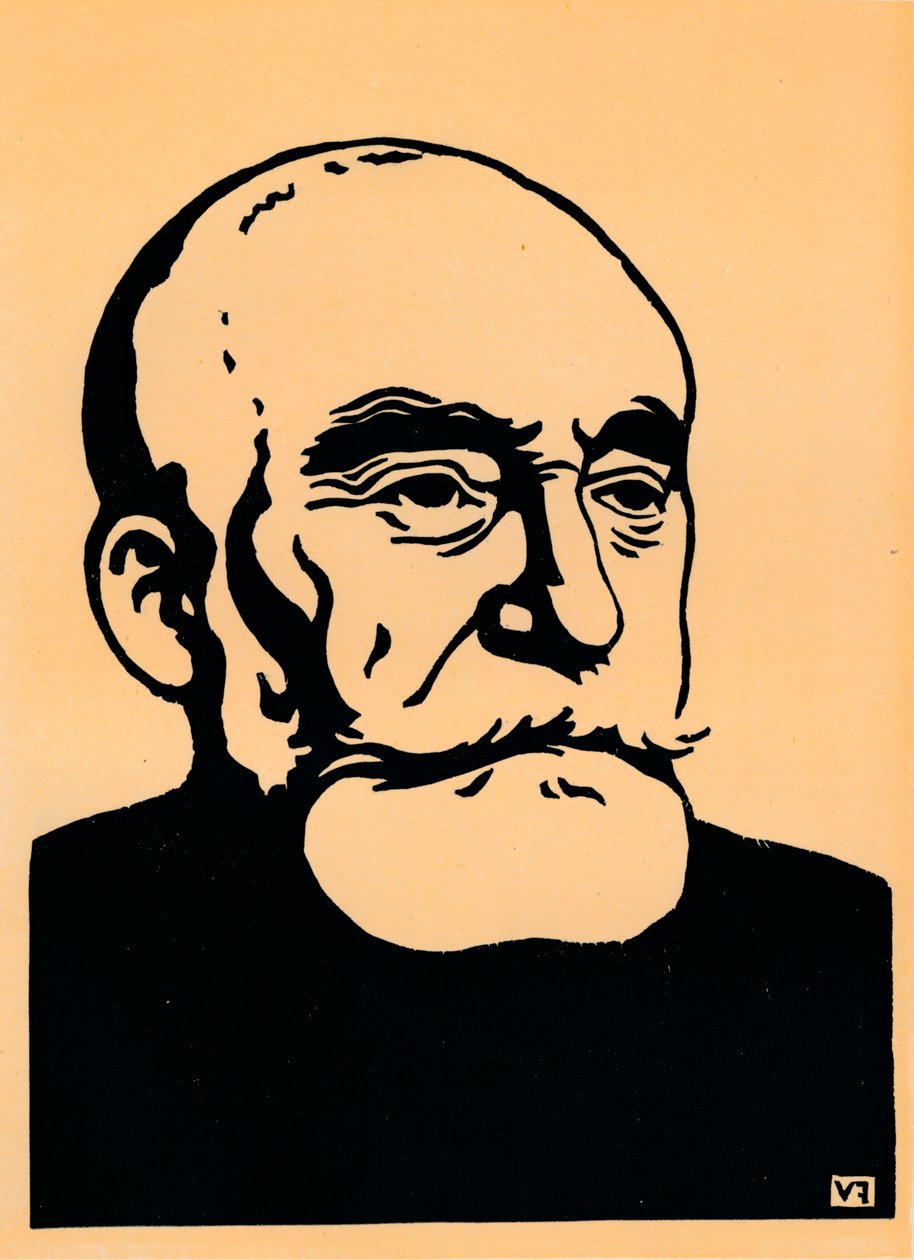 Portrét Puvise De Chavannes, c1898 od Felix Edouard Vallotton