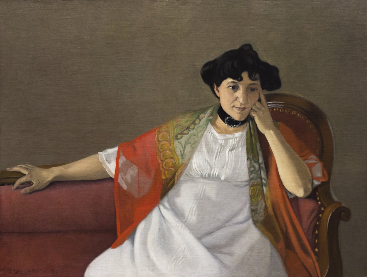 Portrét umělcovy manželky, Gabrielle Vallotton, 1905. od Felix Edouard Vallotton