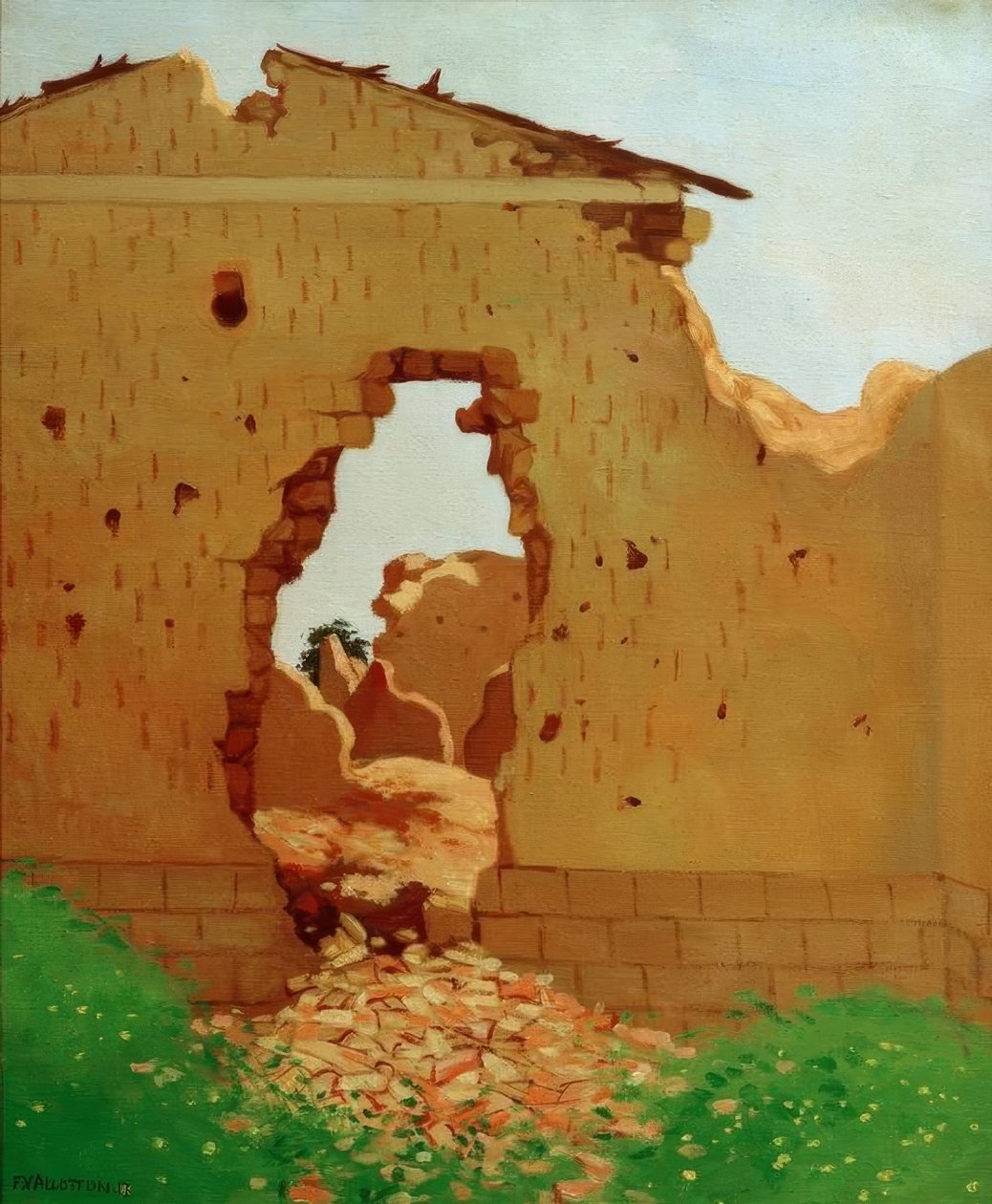 Ruiny v Souain od Felix Edouard Vallotton