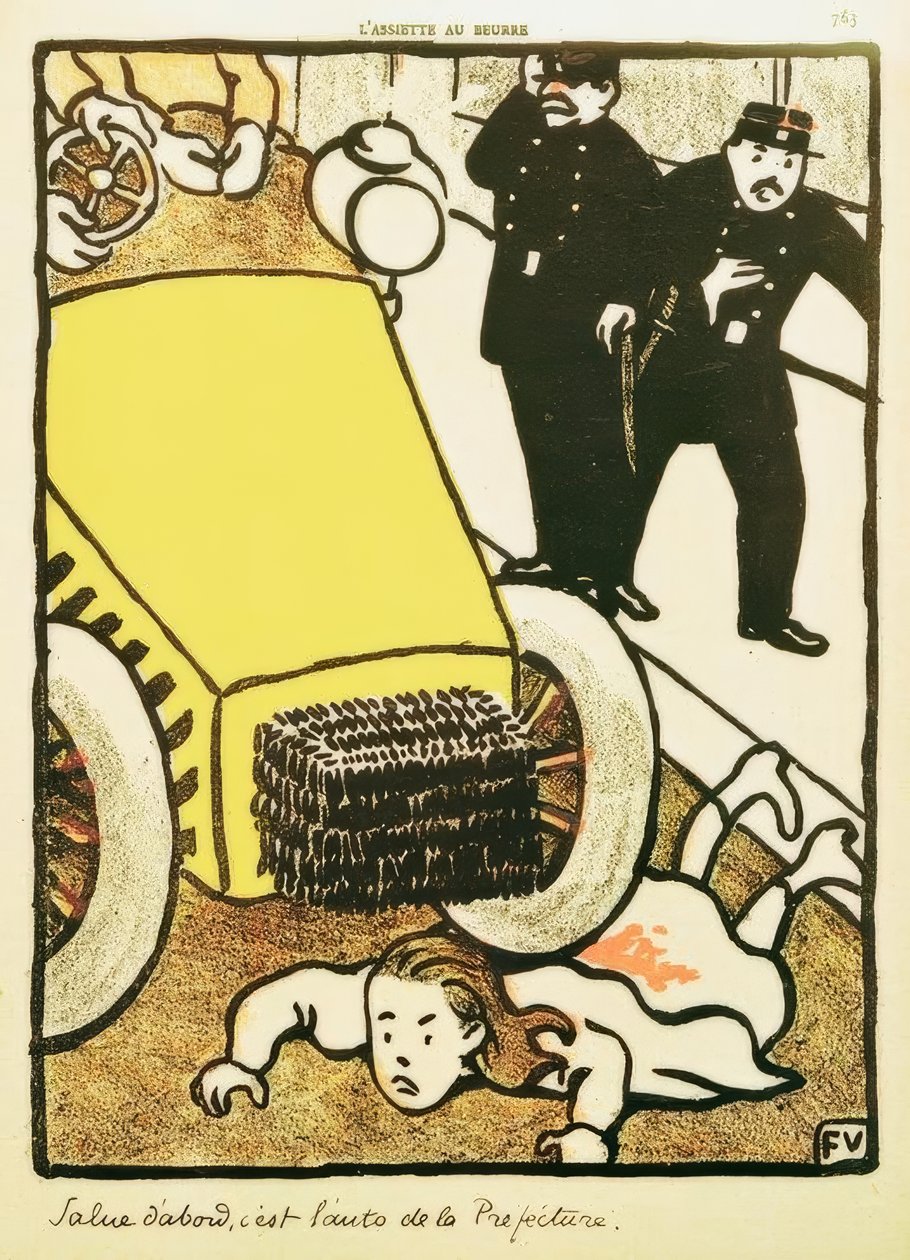 Řekni ahoj, to je auto z prefektury! od Felix Edouard Vallotton