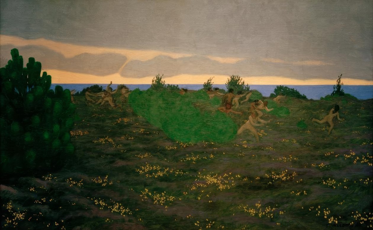 Starověký večer od Felix Edouard Vallotton