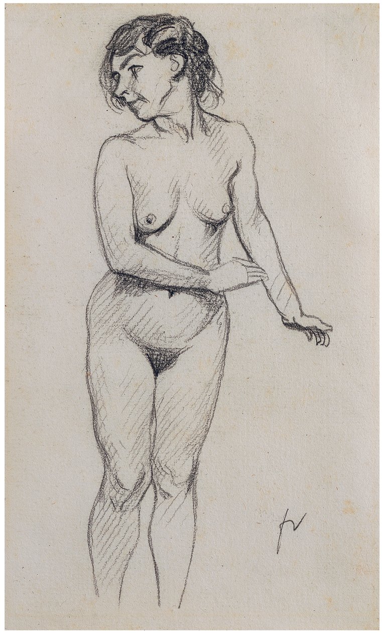 Stojící nahá od Felix Edouard Vallotton