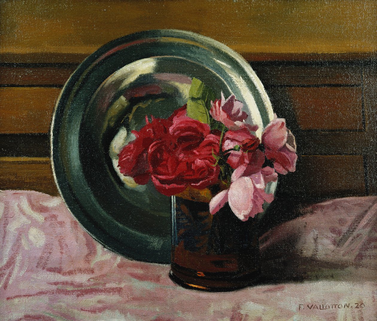 Zátiší s růžemi; Příroda Morte aux Roses, 1920 od Felix Edouard Vallotton
