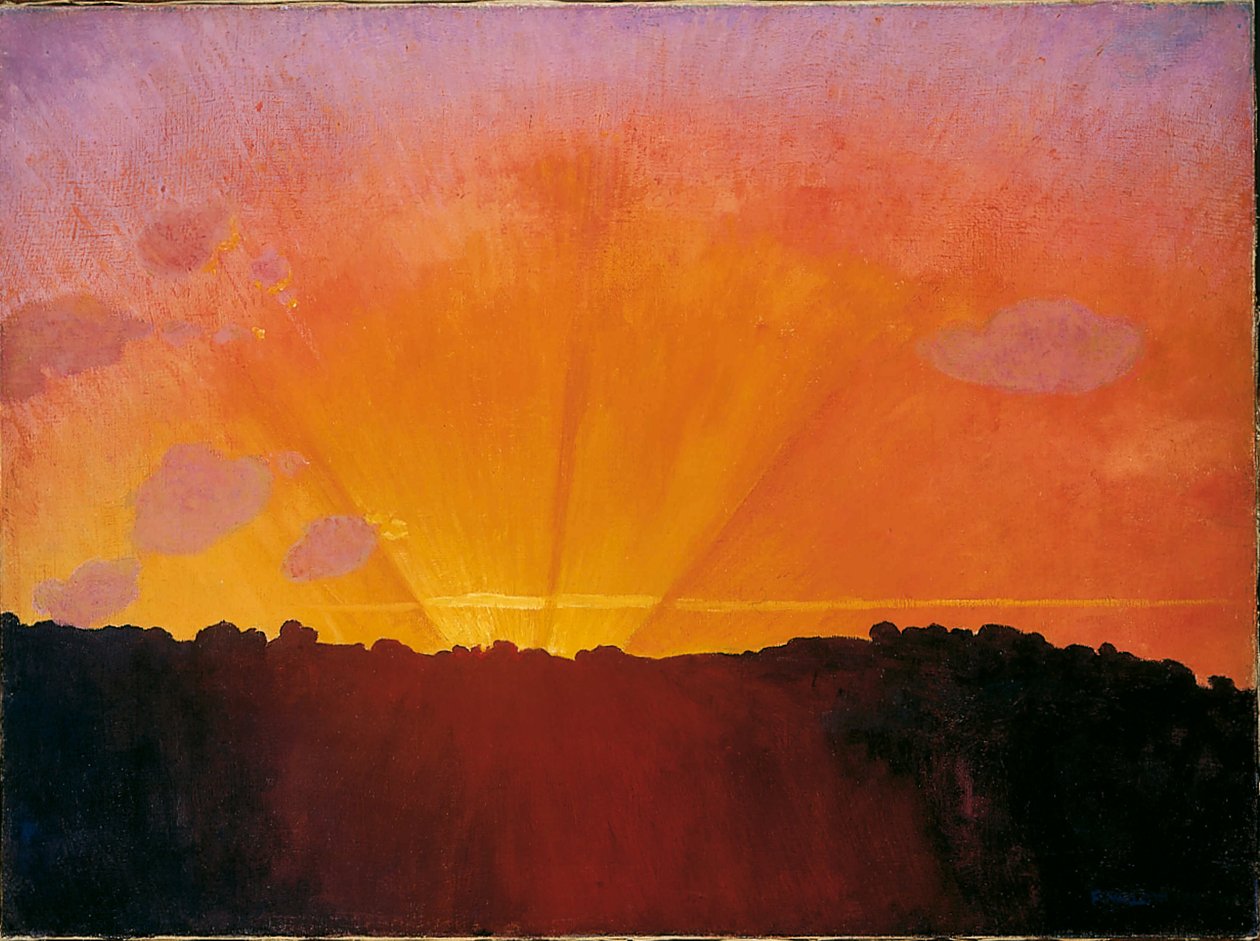 Západ slunce, oranžové nebe, 1910. od Felix Edouard Vallotton