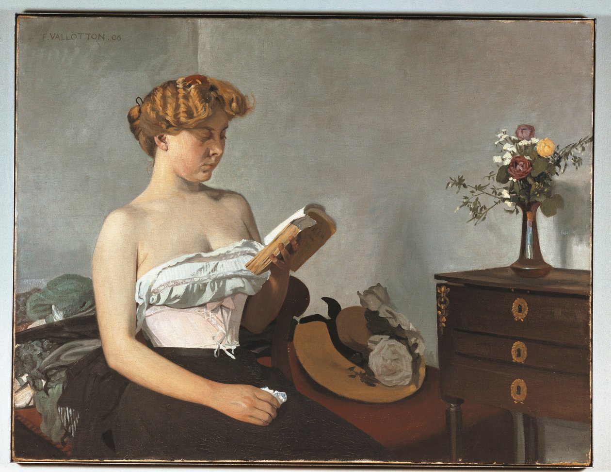 Švýcarsko, Bern, Femme Lisant (čtená žena) od Felix Edouard Vallotton