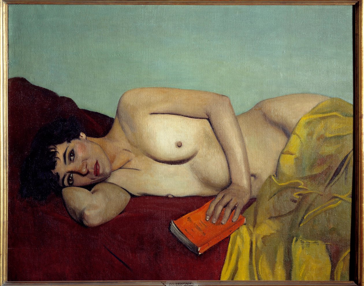 Opuštěné čtení Obraz Felixe Vallottona (1865-1923) Slunce 20. století. 0,81x1m Lyon, Musee des Beaux Arts od Felix Edouard Vallotton