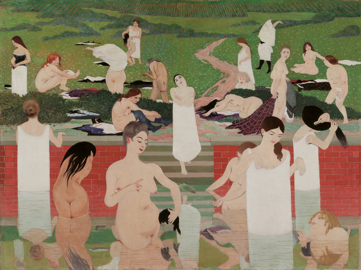 The Bath: Summer Evening The Bath at Summer Evening, 1892-1893 od Felix Edouard Vallotton