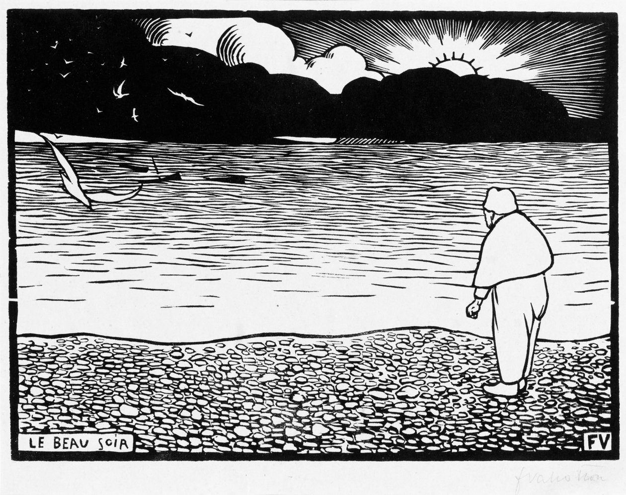 Krásný večer, 1892 od Felix Edouard Vallotton