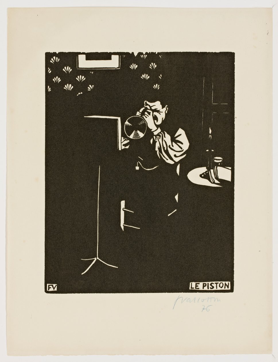 Kornet ze série "Hudební nástroje", 1896-97 od Felix Edouard Vallotton