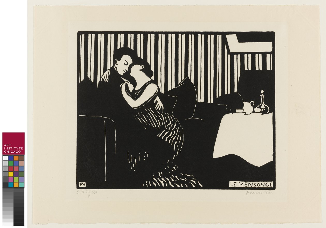 Lež, první deska z Intimacie, 1897 od Felix Edouard Vallotton