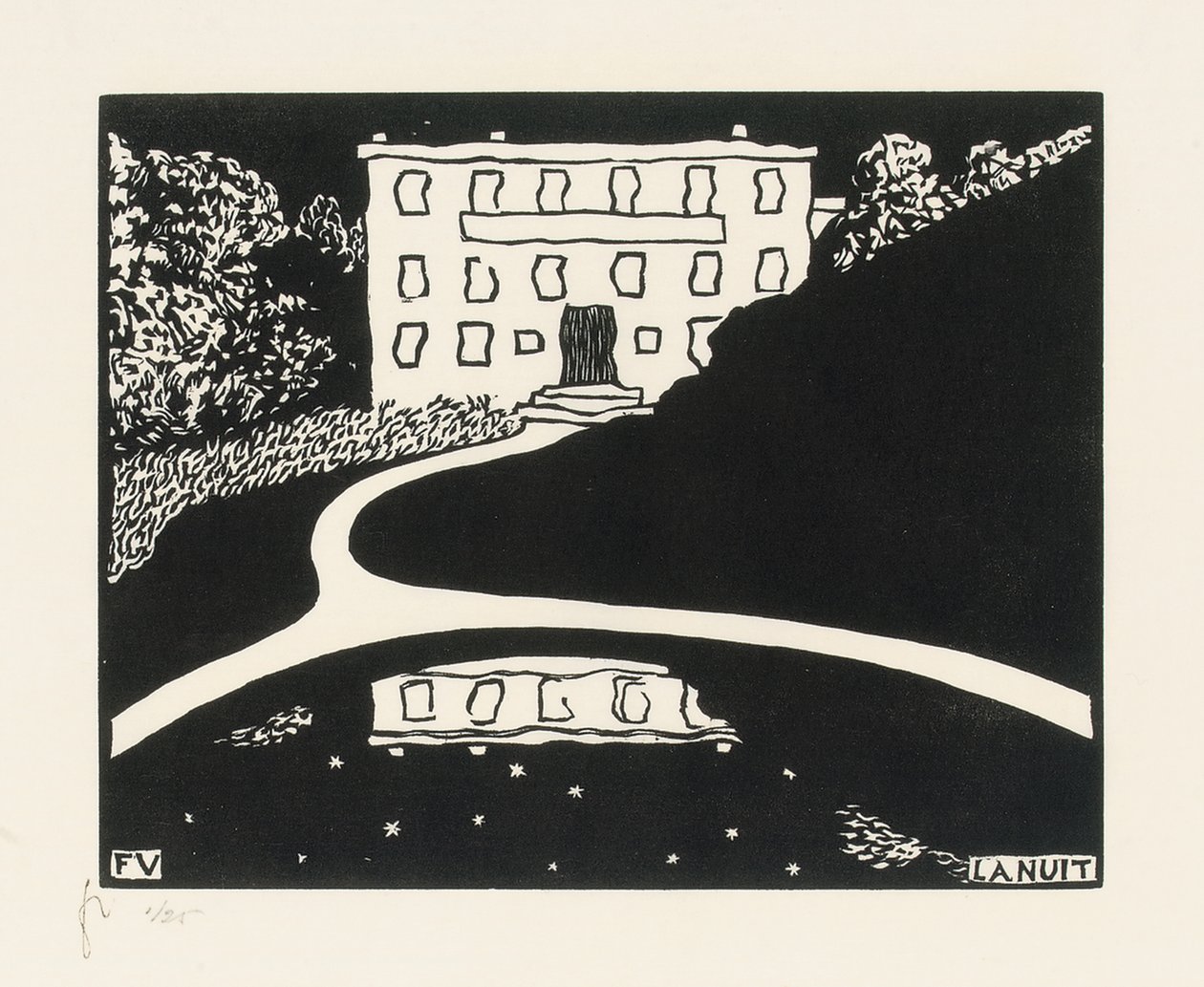 Noc od Felix Edouard Vallotton