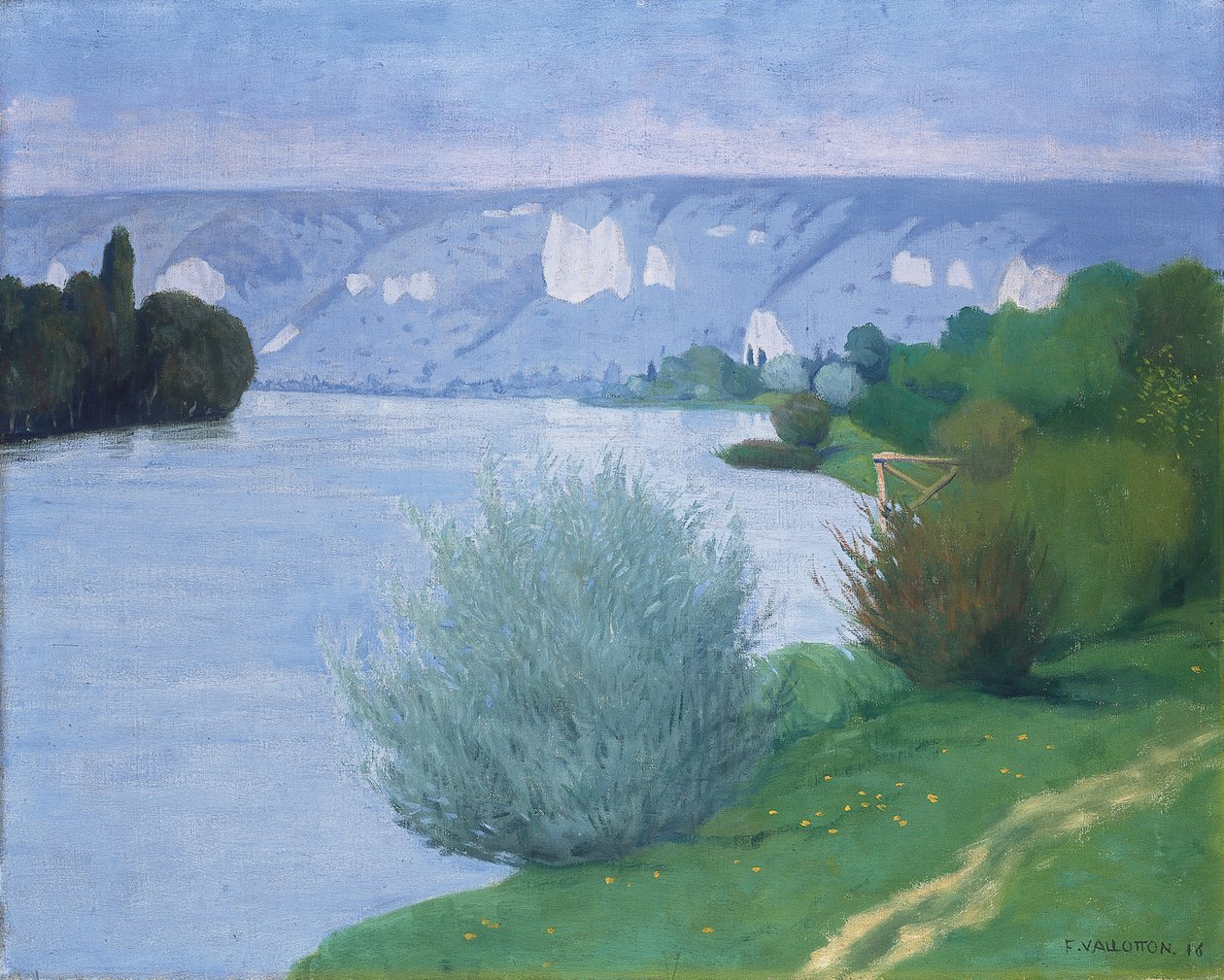 Seina poblíž Les Andelys, 1916 od Felix Edouard Vallotton