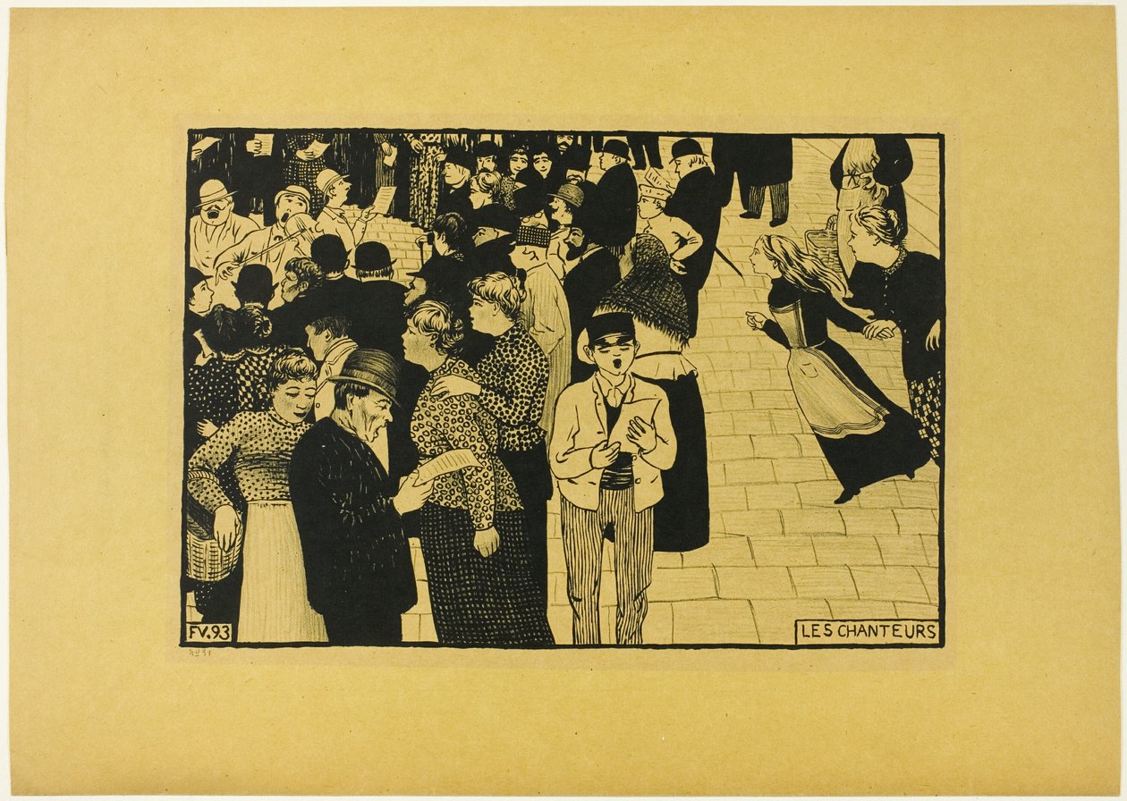 Zpěváci od Felix Edouard Vallotton