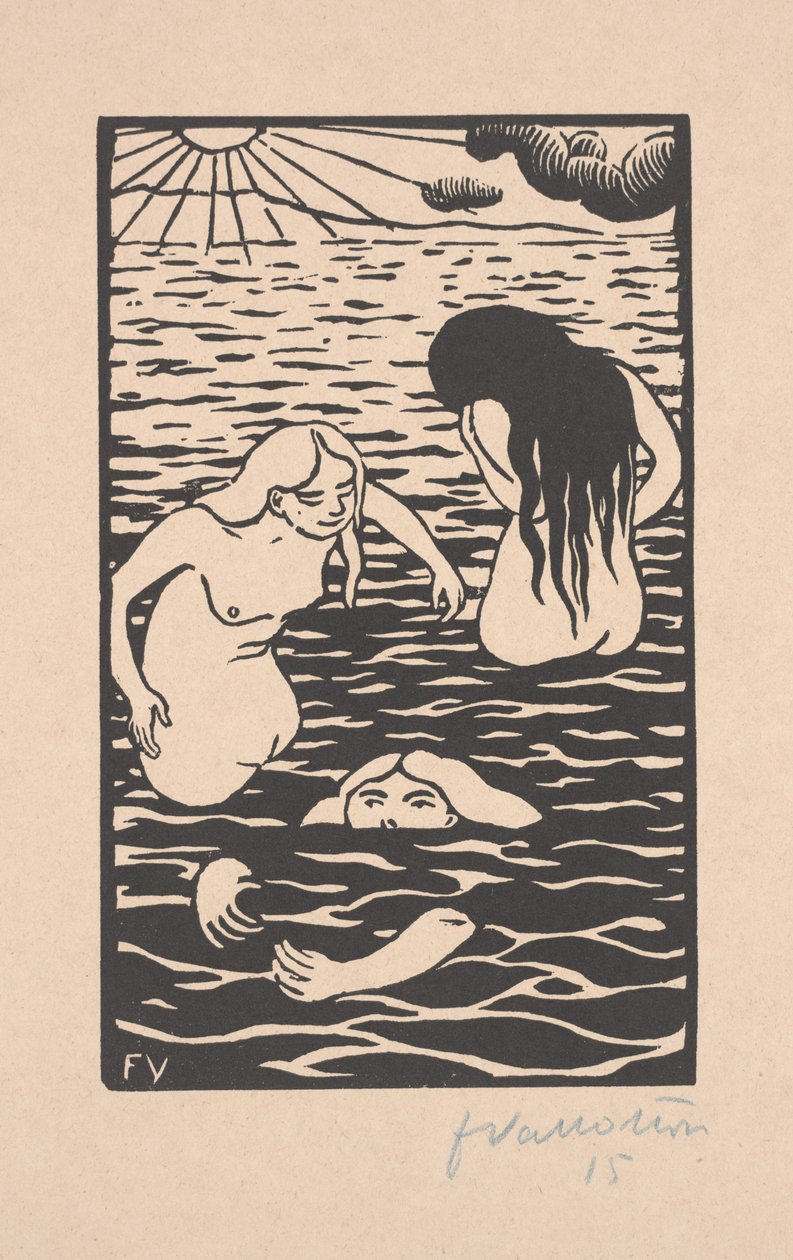 Tři lazebníci od Felix Edouard Vallotton