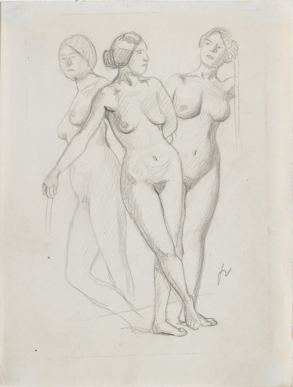 Tři Grácie, studujte od Felix Edouard Vallotton