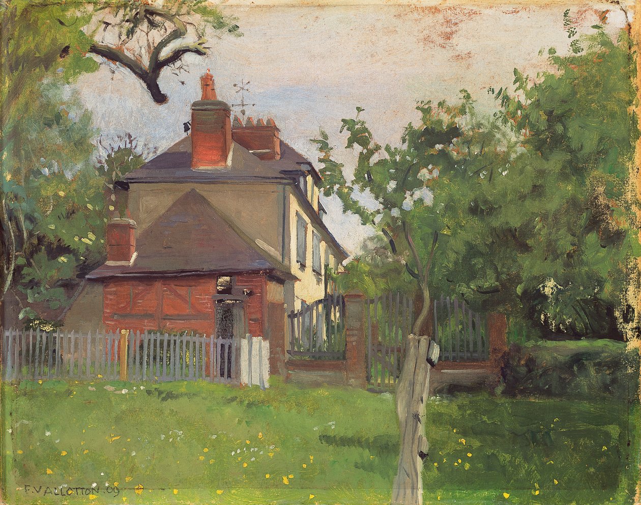 Villa Beaulieu, Honfleur, 1909 od Felix Edouard Vallotton
