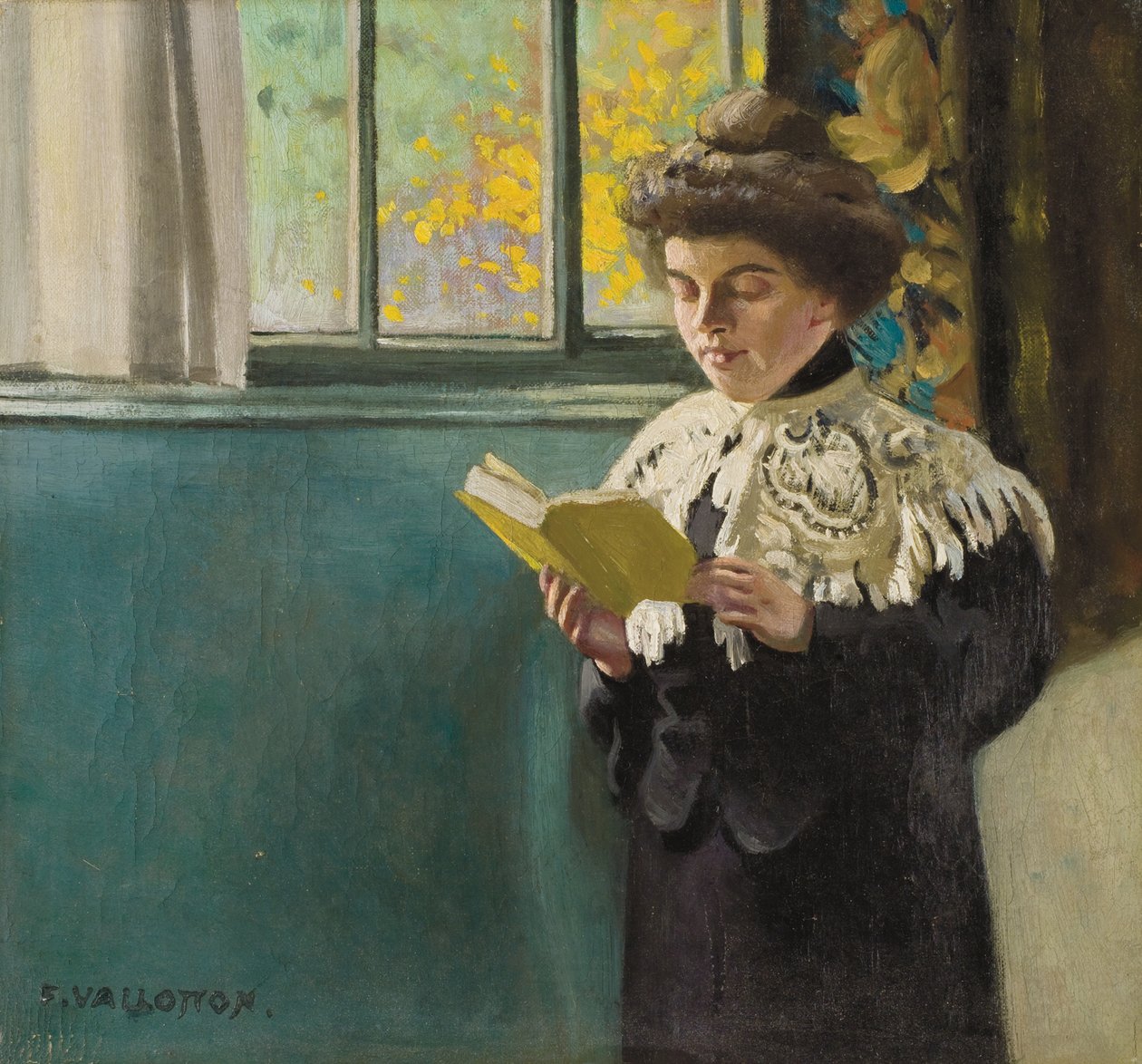 Žena čtoucí u okna, kolem roku 1904 od Felix Edouard Vallotton