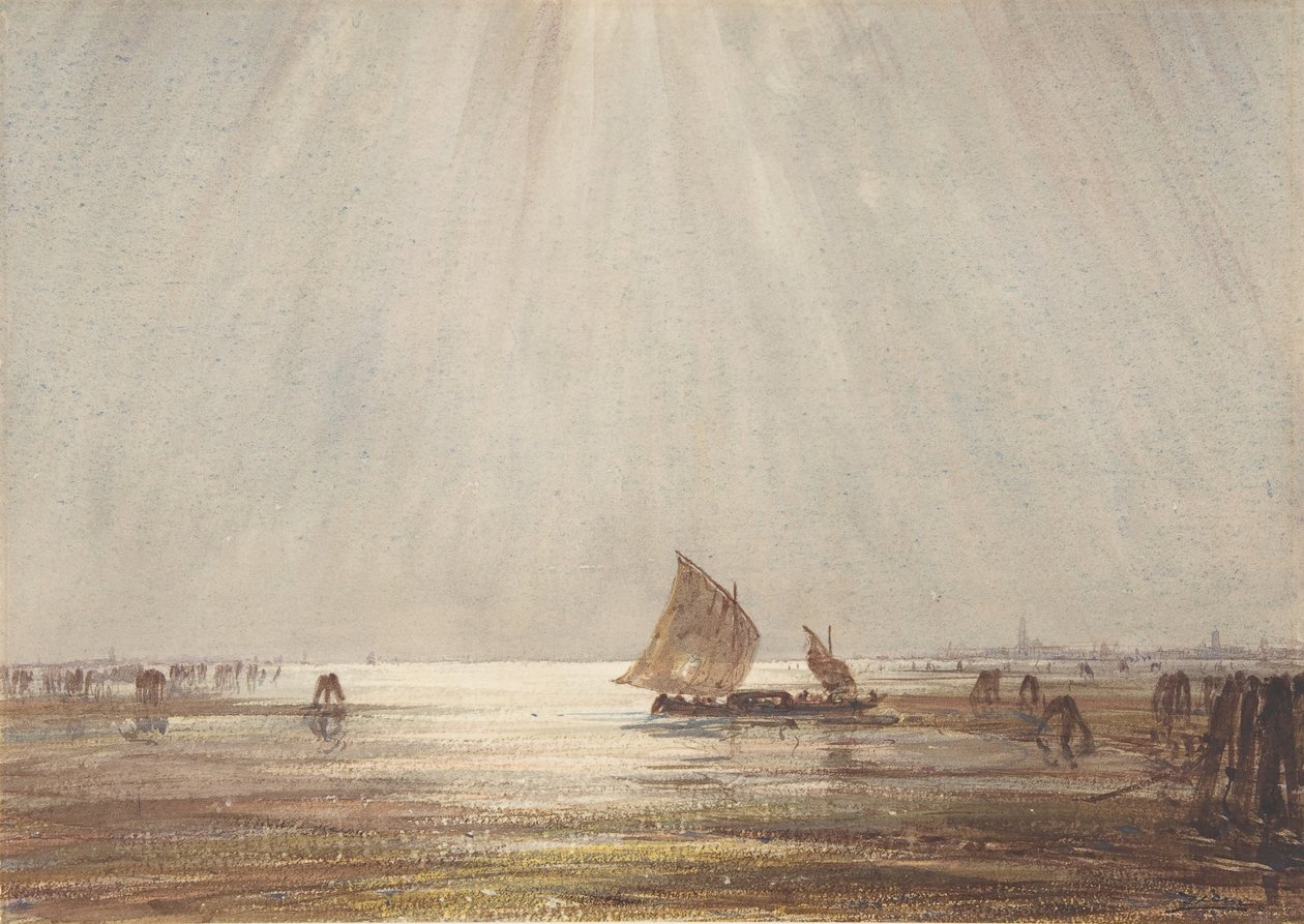 Benátská rybářská loď, n. d. od Felix Francois Georges Philibert Ziem