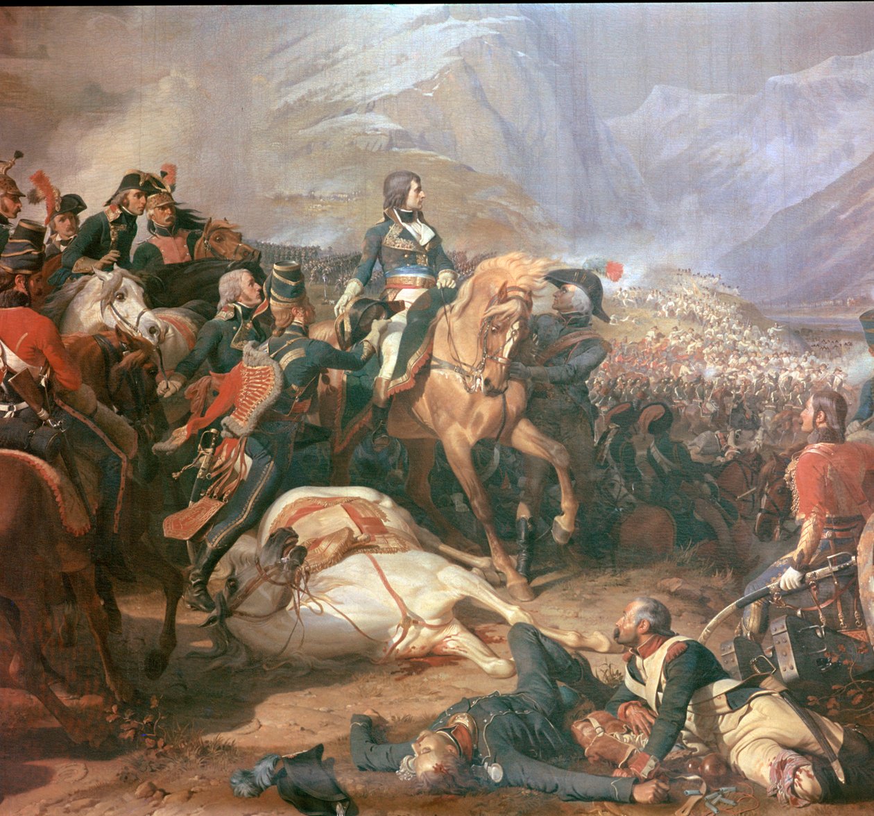 Obraz Napoleona v bitvě u Rivoli, 18. století od Felix Henri Emmanuel Philippoteaux