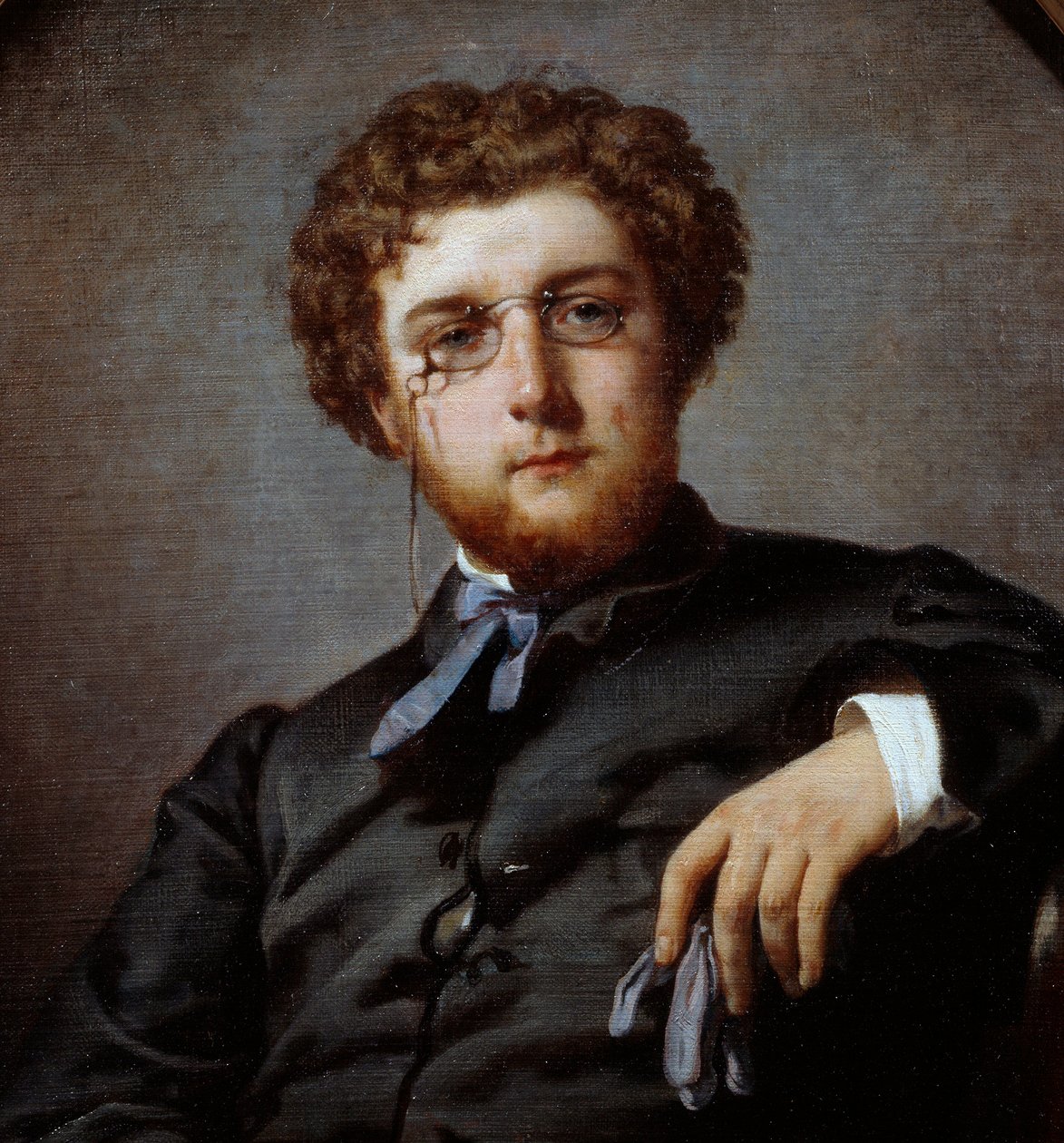 Portrét George Bizeta (1838-1875), francouzského skladatele. Detail obrazu Felixe Henriho Giacomottiho (1828-1909). Paříž, Musee Carnavalet. od Felix Henri Giacomotti