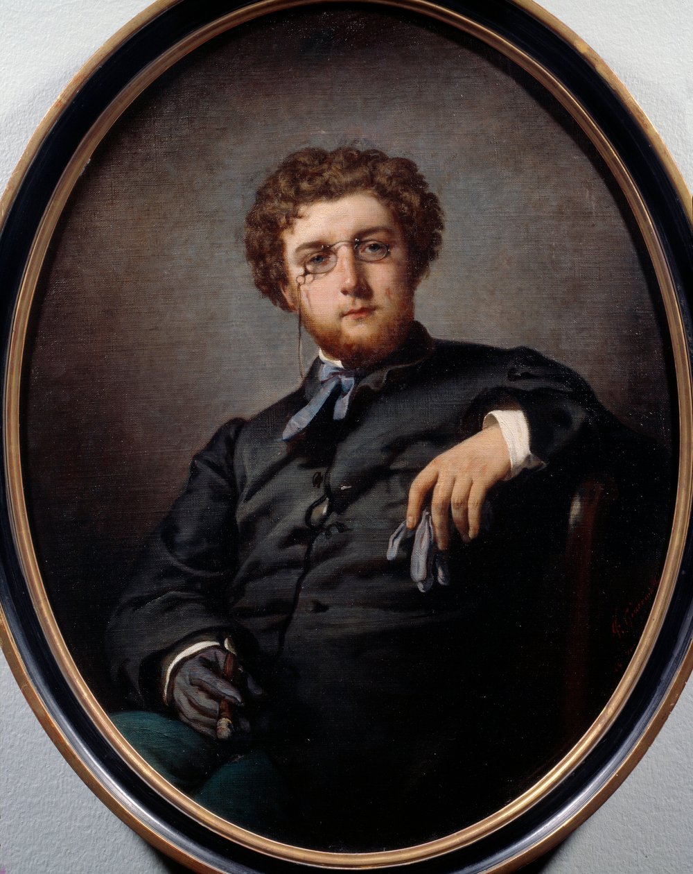 Portrét George Bizeta (1838-1875), francouzského skladatele. Obraz Felix Henri Giacomotti (1828-1909). Paříž, Musee Carnavalet. od Felix Henri Giacomotti