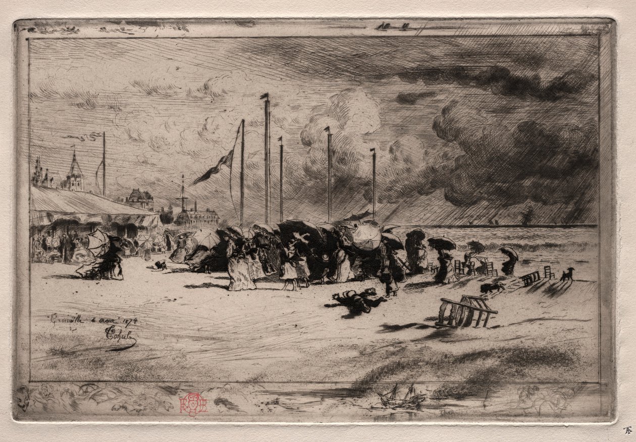 Bouře v Trouville, 1874. od Felix Hilaire Buhot