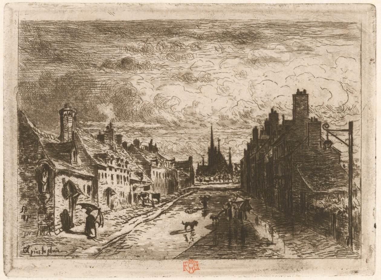 Après la pluie After the Rain, 1873 nebo 1874 přepracován 1877. od Felix Hilaire Buhot