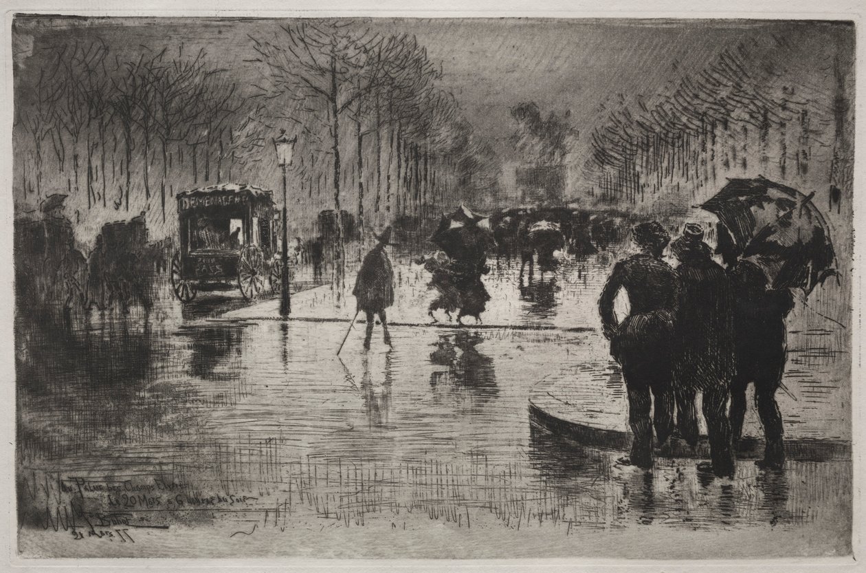 Umělci vracející se ze salonu, 1877. od Felix Hilaire Buhot