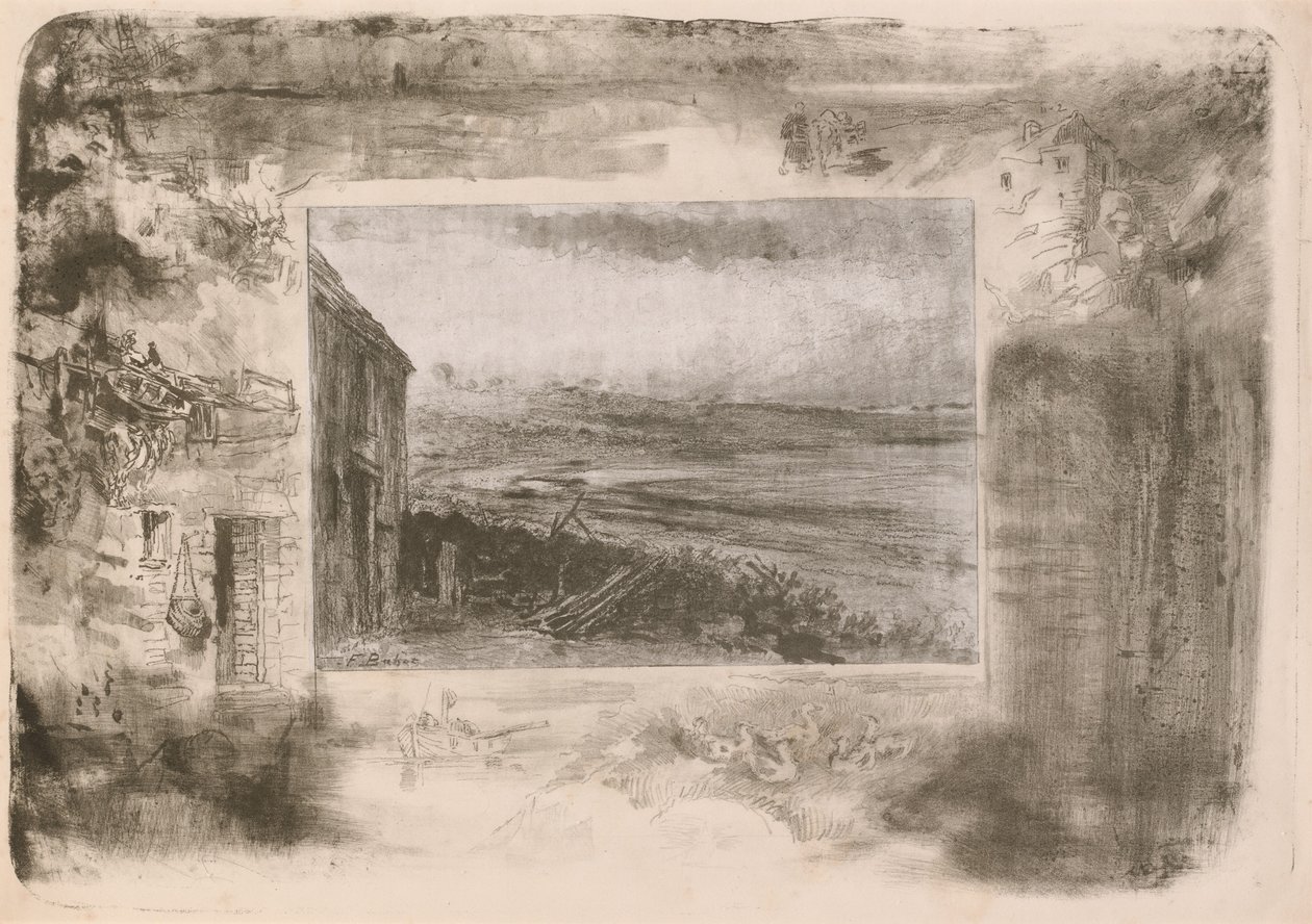 Rybářská chata, 1892. od Felix Hilaire Buhot