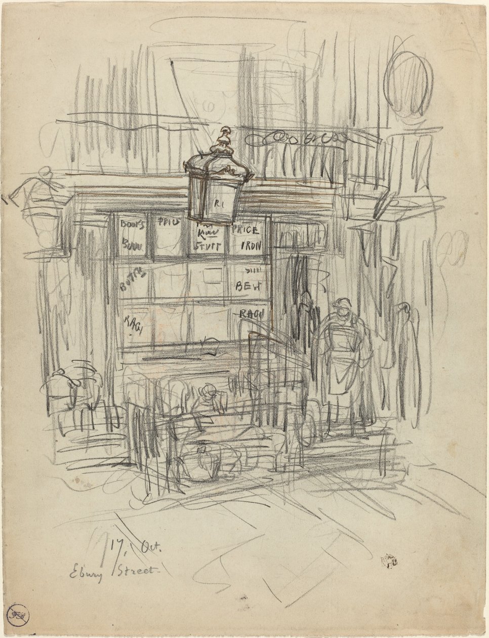 Ebury Street od Felix Hilaire Buhot