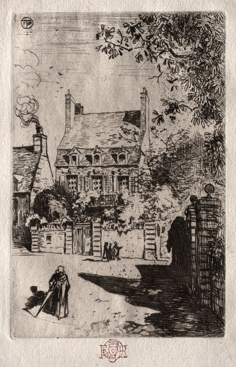 V provincii: Dům v Orléans, c. 1875. od Felix Hilaire Buhot