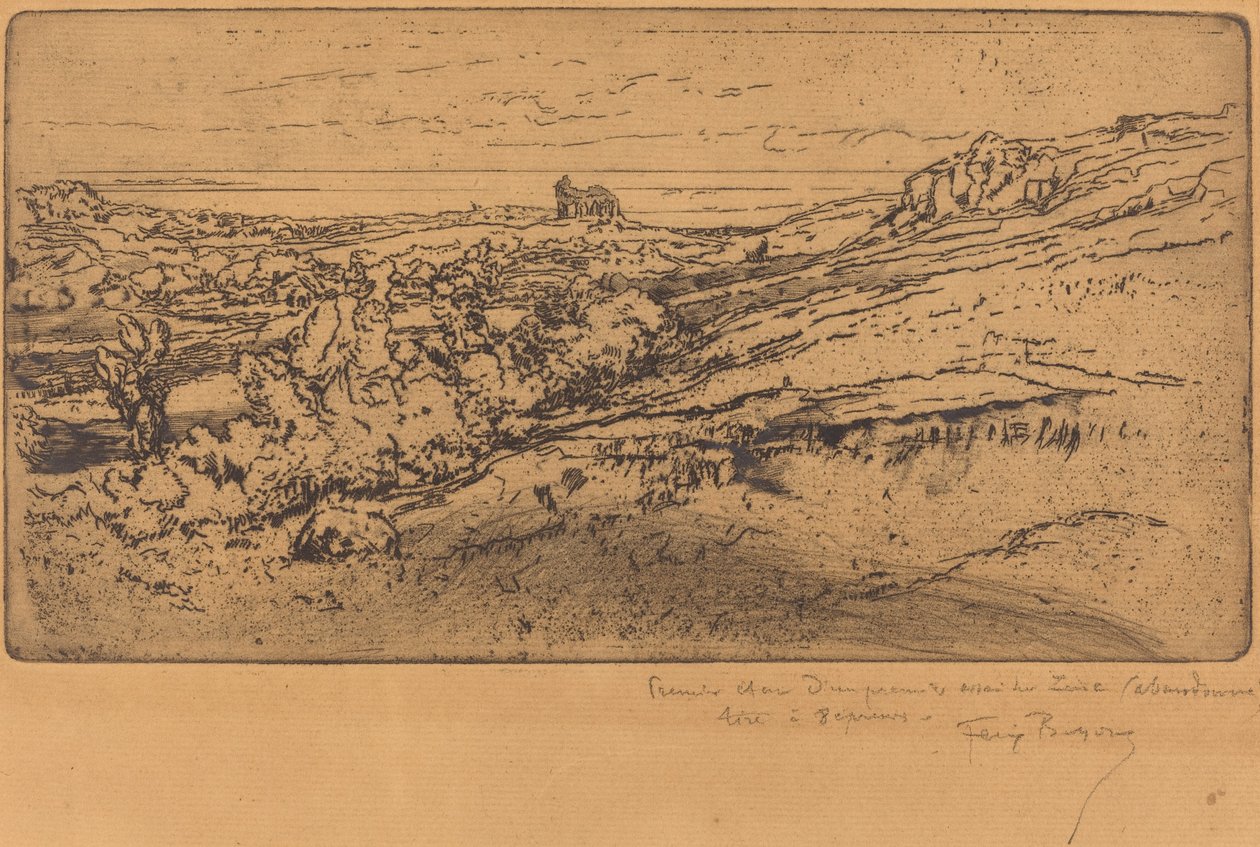 Kaple Saint-Michel v Estre (druhá verze) od Felix Hilaire Buhot