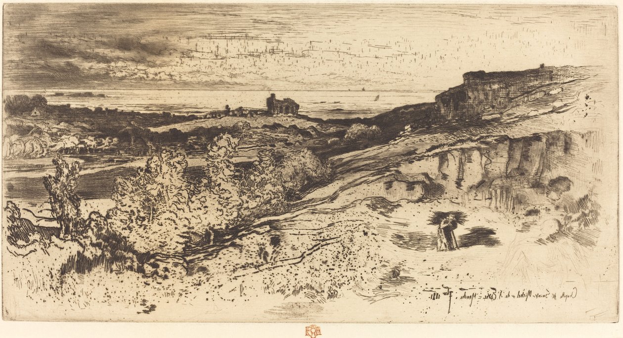 Kaple Saint-Michel v Estre. od Felix Hilaire Buhot