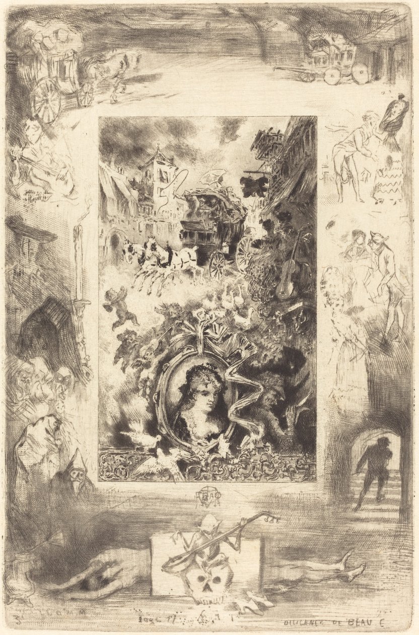Dostavník z Beaucaire Dostavník z Beaucaire, c. 1885. od Felix Hilaire Buhot