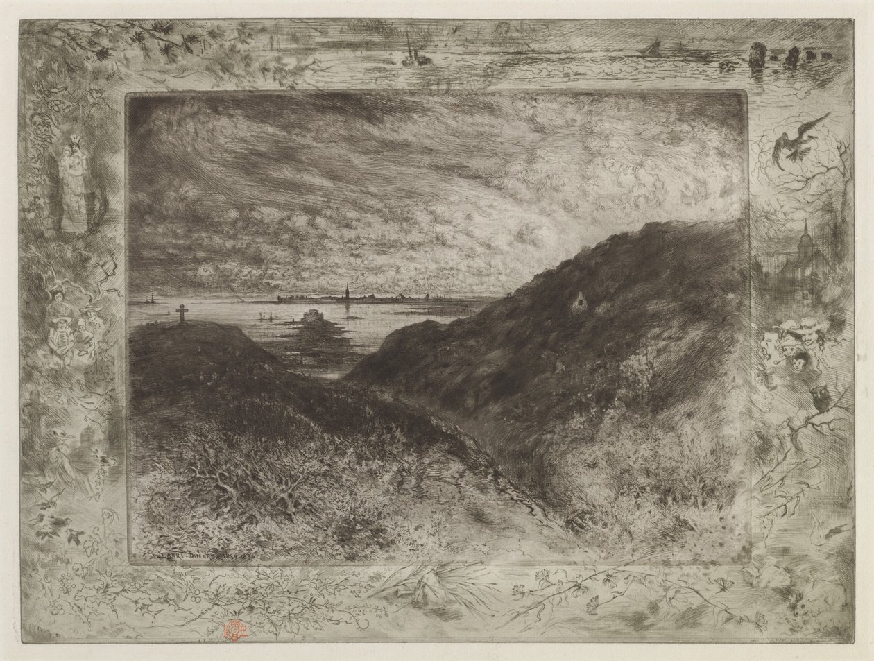 The Cliff: Saint-Malo Bay The Cliff: Saint-Malo Bay, 18861890. od Felix Hilaire Buhot