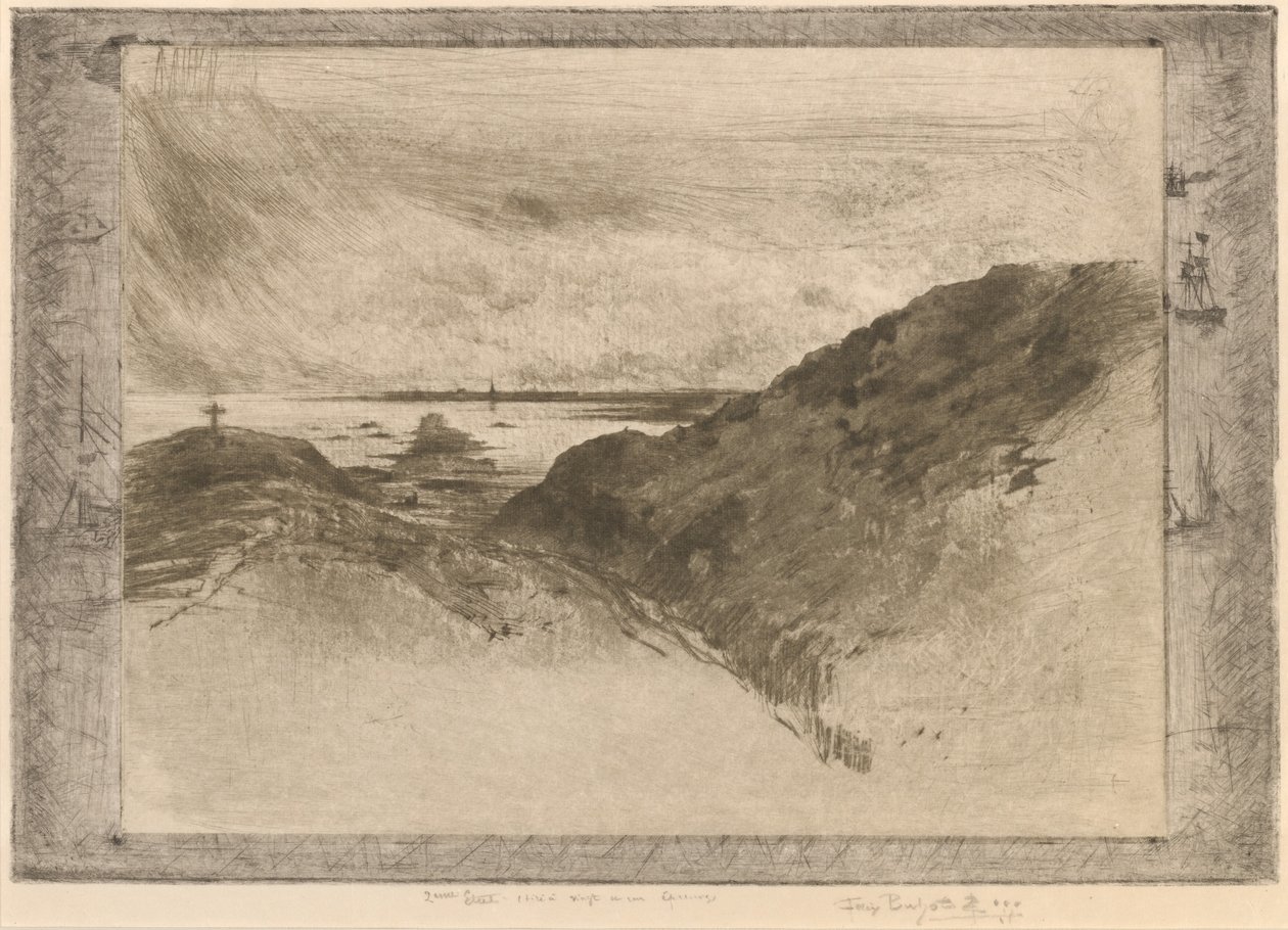 The Cliff: Saint-Malo Bay The Cliff: Saint-Malo Bay, 18861890. od Felix Hilaire Buhot
