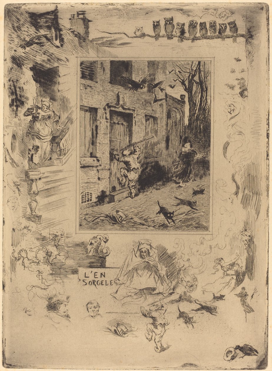 La Maison Maudite (Dům zatracených) od Felix Hilaire Buhot