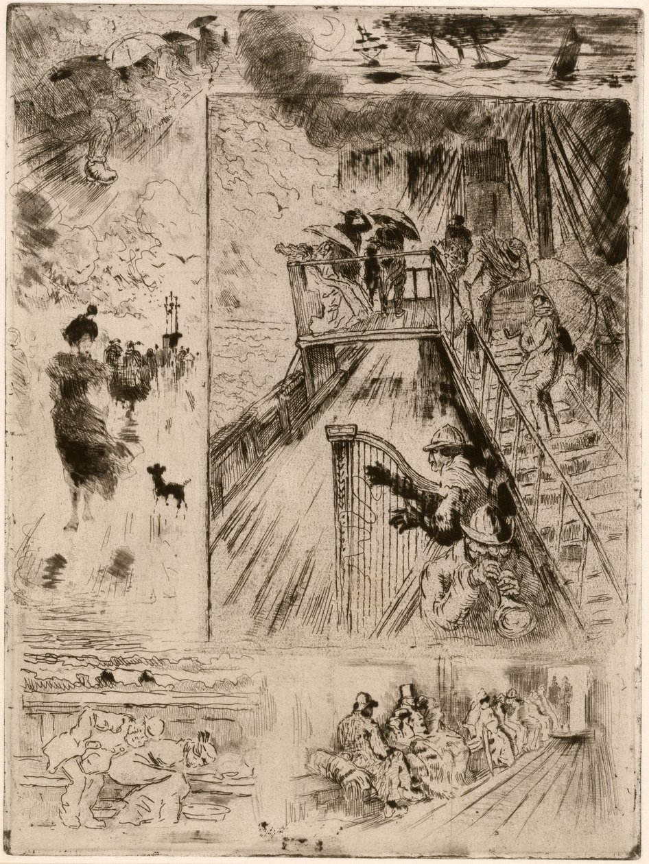 Průchod Průchod, 1879-1885. od Felix Hilaire Buhot