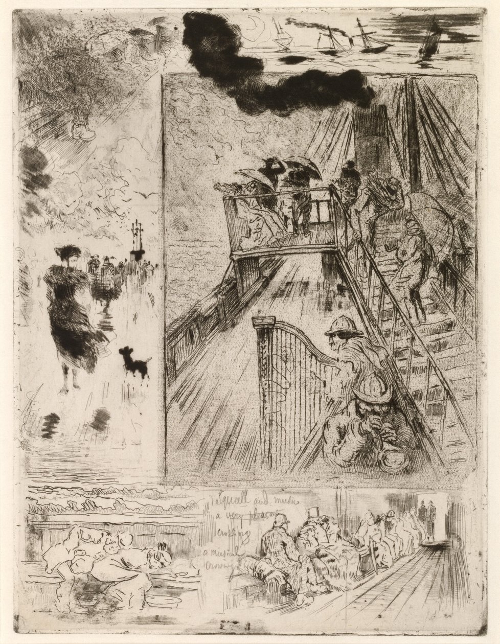 Pasáž La Traversee, 1879-1885. od Felix Hilaire Buhot