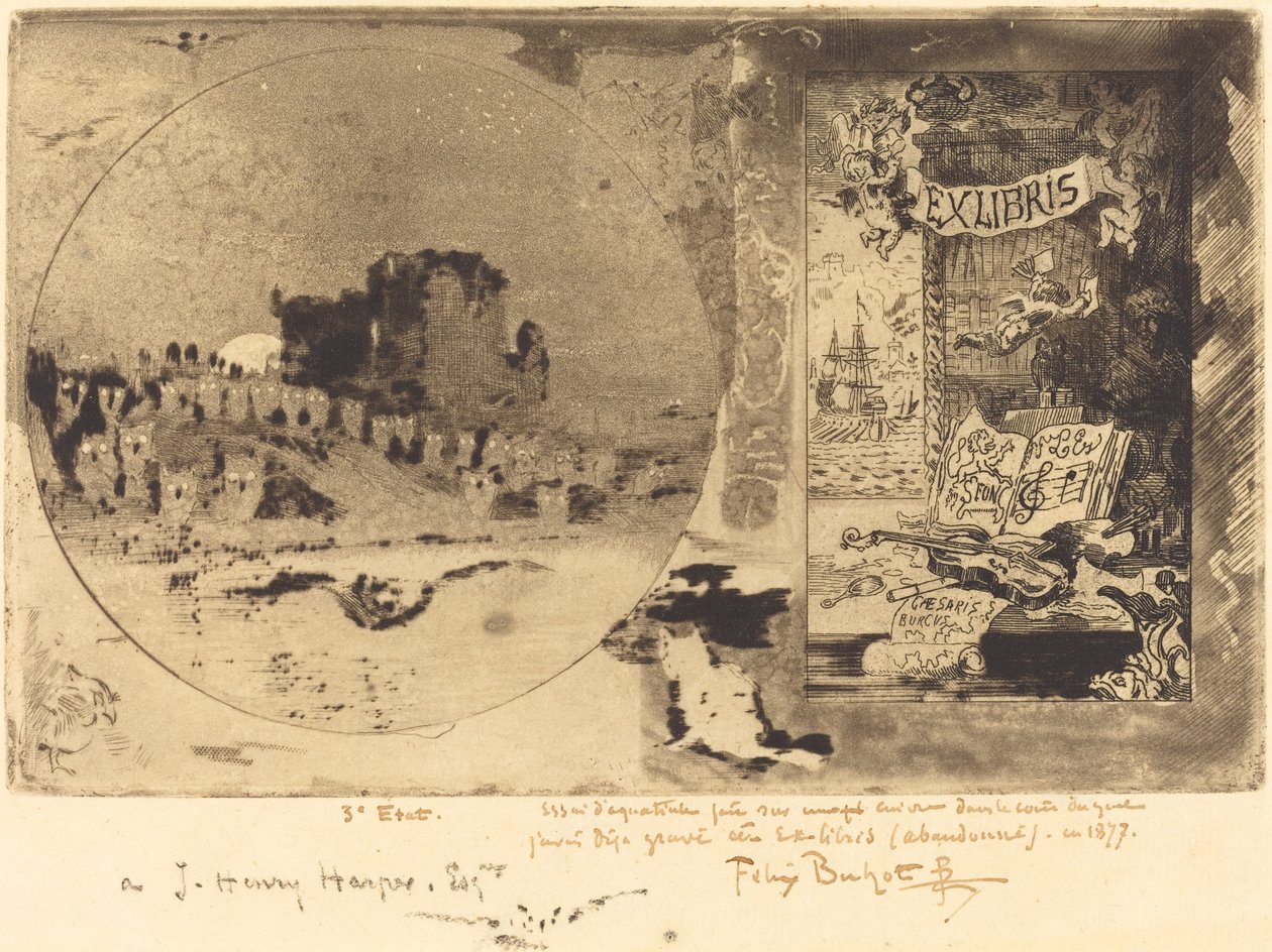 Le Château des hiboux Zámek sov, 1877-1887. od Felix Hilaire Buhot