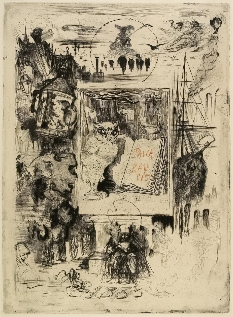 Sova, 1883 od Felix Hilaire Buhot