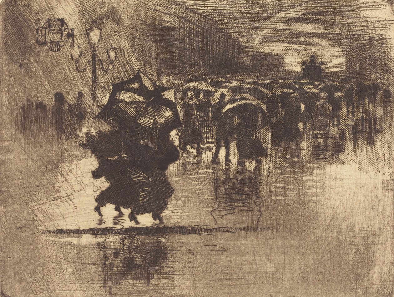 Le Petit Enterrement Pohřeb - malý talíř, 1878. od Felix Hilaire Buhot