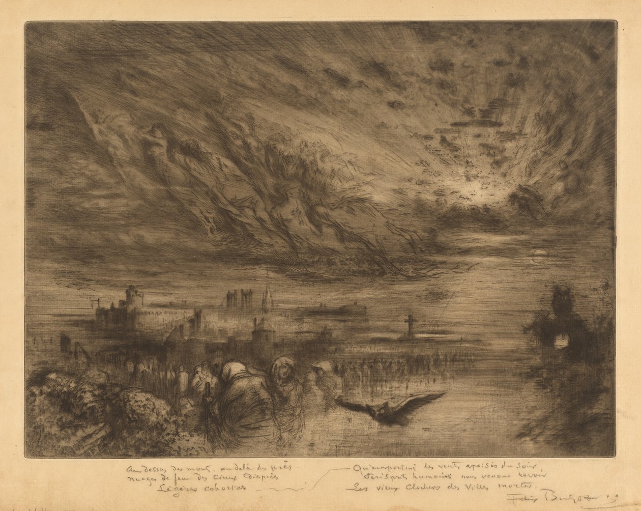 Les Esprits des Villes Mortes Duchové z měst mrtvých, 1885. od Felix Hilaire Buhot