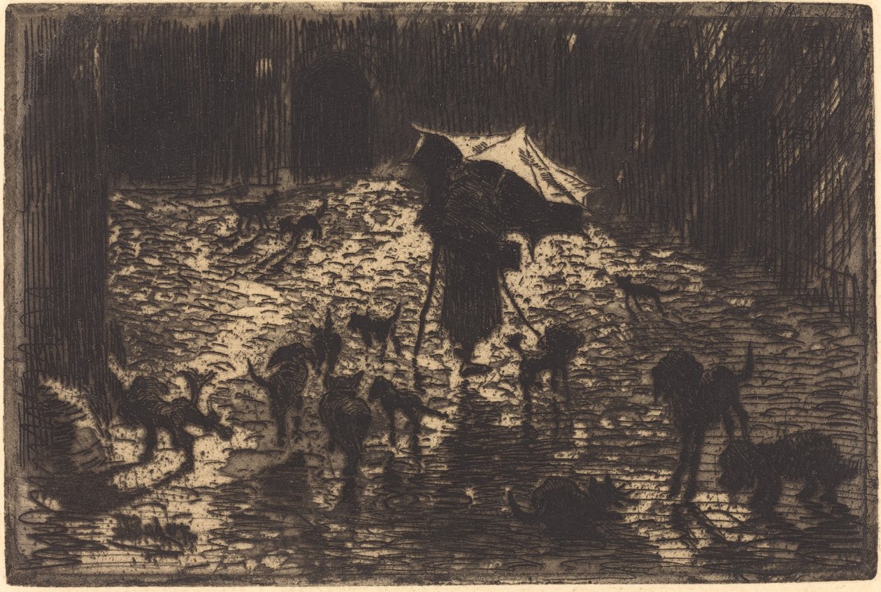 Les Noctambules (The Night Prowlers) od Felix Hilaire Buhot