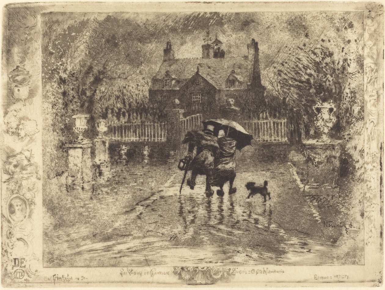 Country Neighbors Country Neighbors, 18791880. od Felix Hilaire Buhot