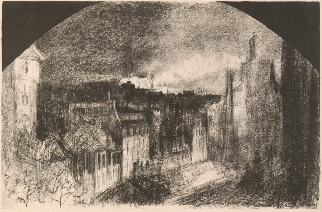 Montmartre 14. července Den dobytí Bastily na Montmartru, 1892. od Felix Hilaire Buhot