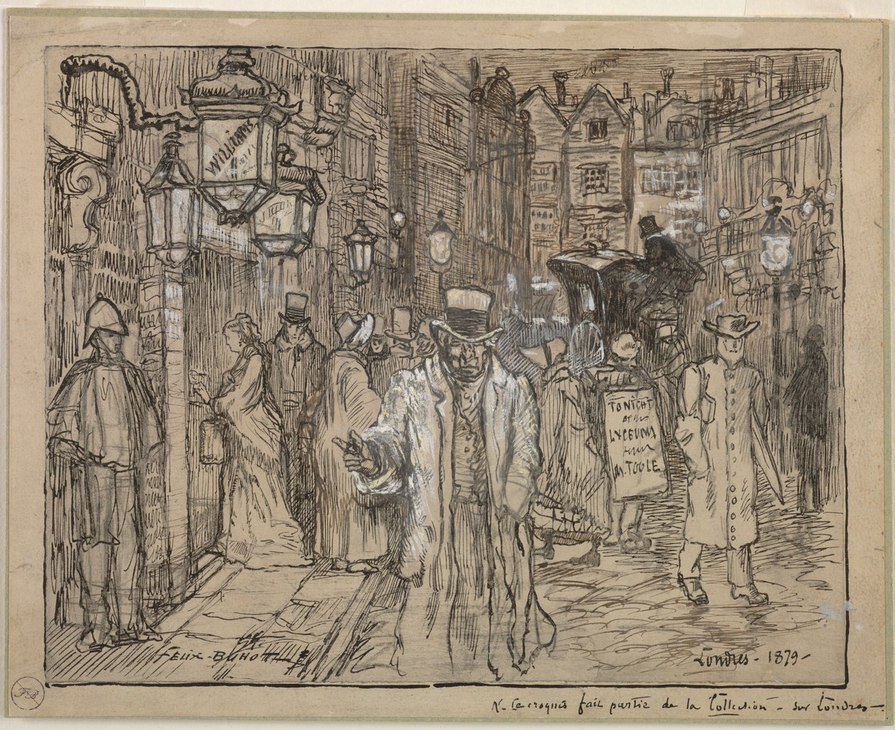 Pouliční scéna v Londýně, 1879. od Felix Hilaire Buhot