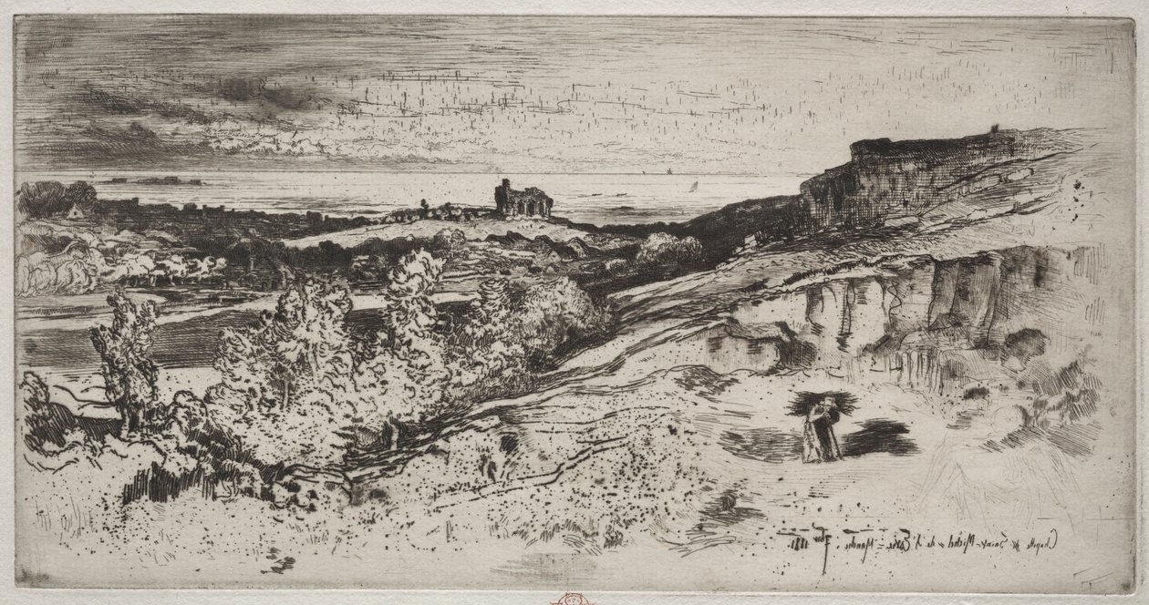 Kaple Saint-Michel v lEstre, 1881. od Felix Hilaire Buhot