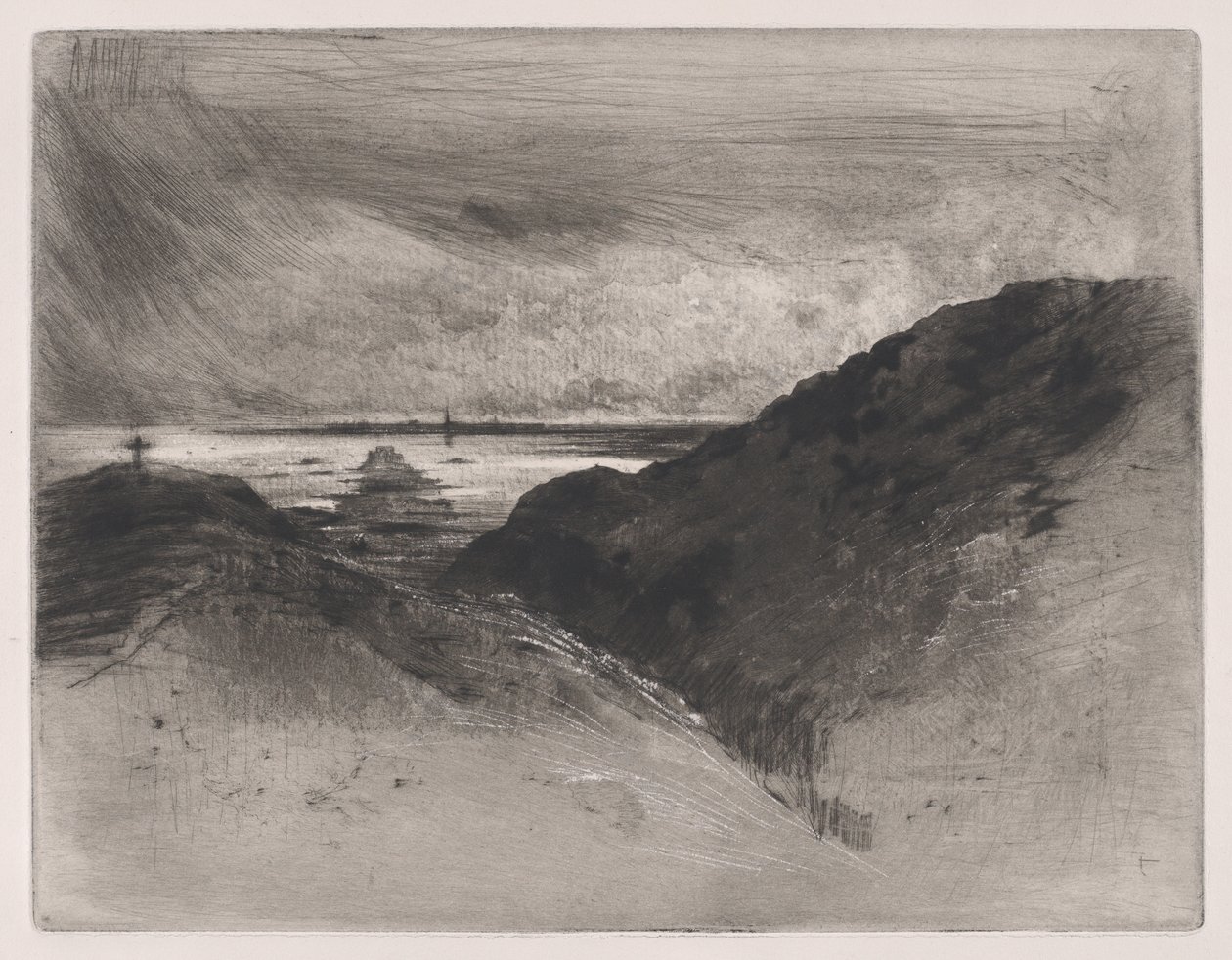The Cliff - Bay of Saint-Malo, 1889-90. od Felix Hilaire Buhot